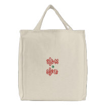 PEACE ON EARTH Embroidered Tote Bag embroidered bags