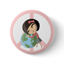 "Peace on Earth" Emily Button by ButtermilkBiscuits "Peace on Earth" Emily Button