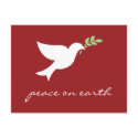 Peace On Earth Flat Holiday Card postcards