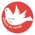 Peace on Earth Gift Tag sticker