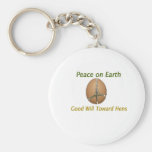 Peace on Earth Good Will Toward Hens Key Chains