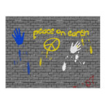 Peace on Earth Graffiti Postcard