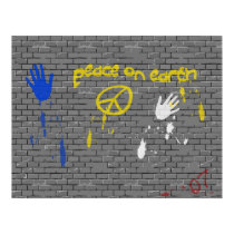 Peace on Earth Graffiti Poster posters by thehatch Peace on Earth Graffiti Poster posters