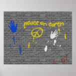 Peace on Earth Graffiti Poster
