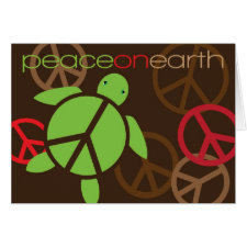 Peace on Earth Happy Honu Holiday Greeting Card