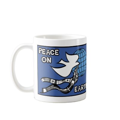 Peace On Earth Holiday Design Coffee Mugs by naturetees