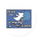 Peace On Earth Holiday Design stickers by naturetees Peace On Earth Holiday Design stickers