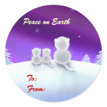 Peace on Earth Holiday Gift Tags stickers