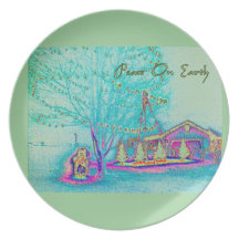 Peace On Earth Holiday Gifts Plate