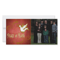 Peace on Earth Holiday Photo Card photo cards