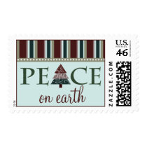 Peace on Earth Holiday Postage :: green (medium) postage