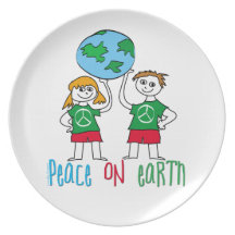 Peace on Earth Kids Plate