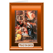 Peace on earth, Nativity scene, birth of Jesus Card