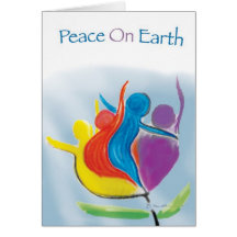 Peace on Earth notecard, painting by Brad Hines