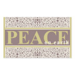 Peace on Earth Ornate Gold Purple Cream Christmas Rectangle Sticker