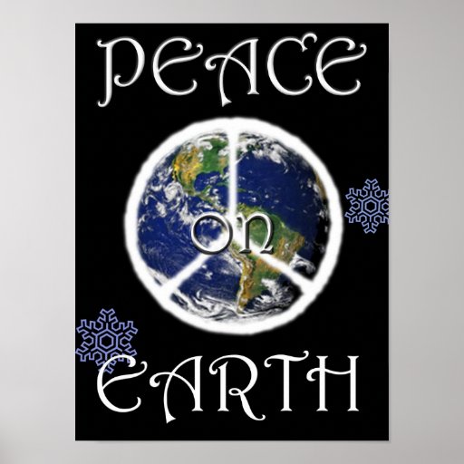 Peace On Earth Peace Sign Posters | Zazzle
