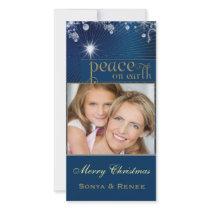 Peace on earth photo card template photo cards