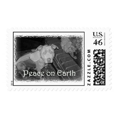 Peace on Earth pit bull stamp by jmpreis