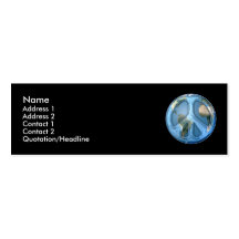 Peace On Earth Profile Card Business Card