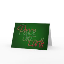 Peace On Earth Red & Green cards