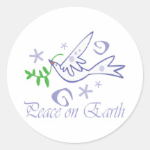 Peace On Earth Round Stickers