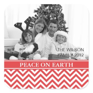 Peace on Earth Square Stickers
