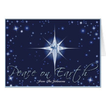 Peace on Earth Star of Light Greeting Card