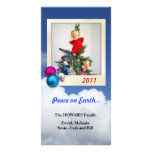 Peace on Earth with ornaments Photo Card Template