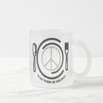 Peace on Plate Mug mugs