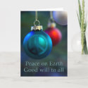 Peace Ornaments Holiday Cards card