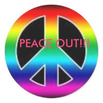 peace out awesome sticker!! by jenellepreslee peace out awesome sticker!!