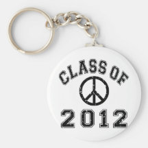 Peace Out Black Keychain