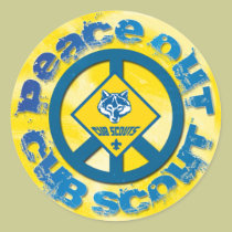 Peace Out Cub Scout Sticker stickers