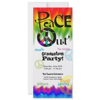 Peace Out Graduation Invitation invitation