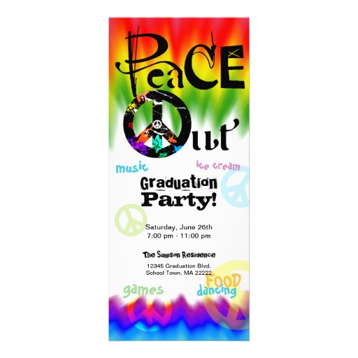 Peace Out Graduation Invitation
