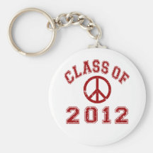 Peace Out Red Keychains