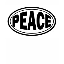 Peace Oval T-Shirt Made in the USA