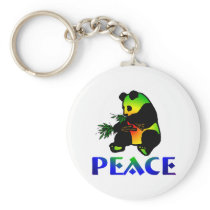 Peace Panda Bear Key Chains