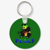 Peace Panda Bear keychains