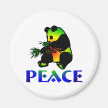 Peace Panda Bear Magnets