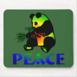 Peace Panda Bear Mouse Pad