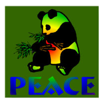 Peace Panda Bear posters by orsobear Peace Panda Bear posters