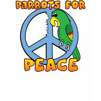 Peace Parrot T-Shirt by MenagerieMayhem Peace Parrot T-Shirt