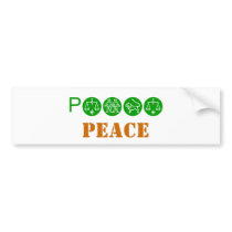 PEACE, PEACE bumper stickers by sergemayifuila PEACE, PEACE bumper stickers