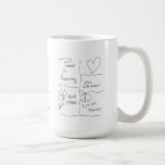 PEACE Peace is Healthy - Black and White mugs