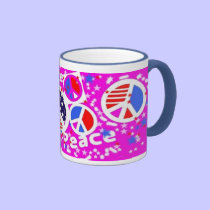 Peace, Peace, Peace mugs