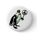 Peace Penguin Button