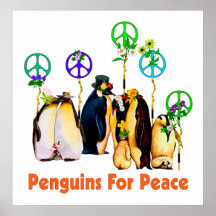 Peace Penguins Print