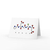 peace peptide card by MadeWithMolecules peace peptide card