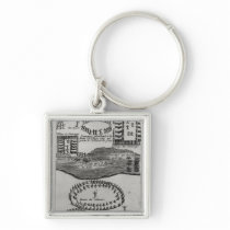 Peace pipe dance of the Iroquois Keychains
